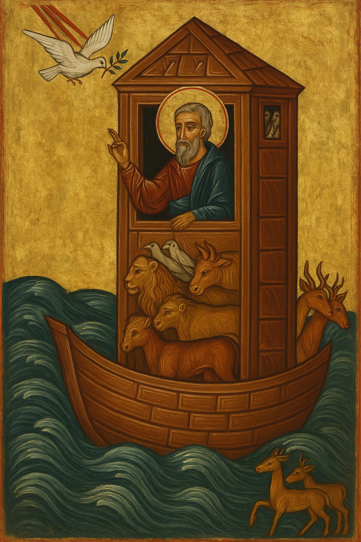 Noah's Ark — finished icon, completed by the iconographer