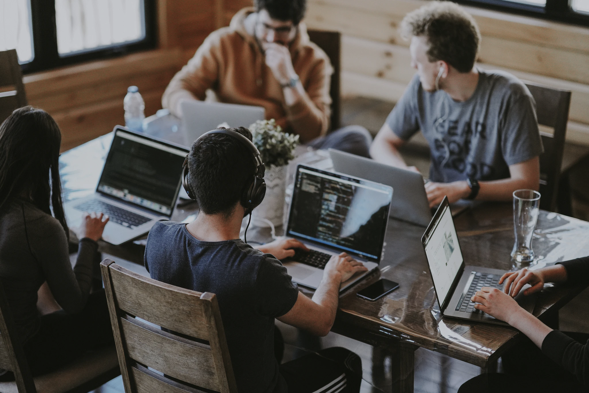A team at work inside a business that runs itself