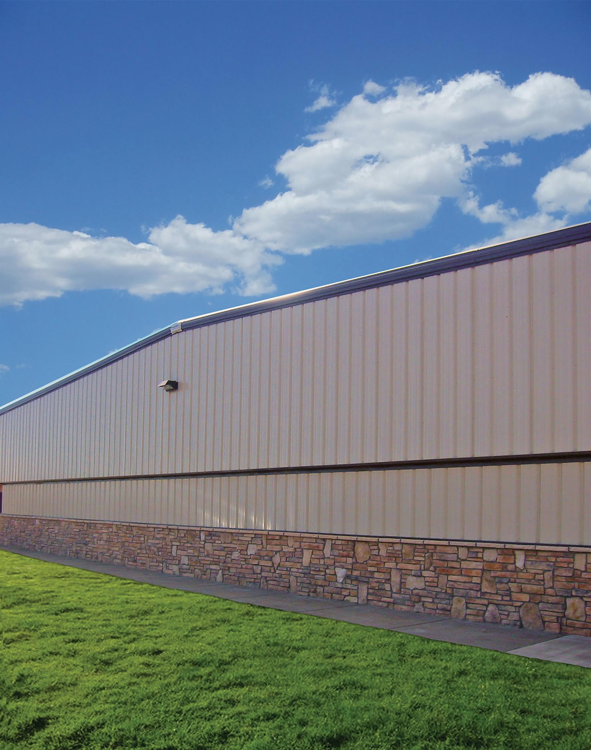 Completed NBS commercial steel building