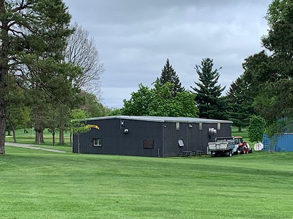 Golf cart storage building in London, Ontario.