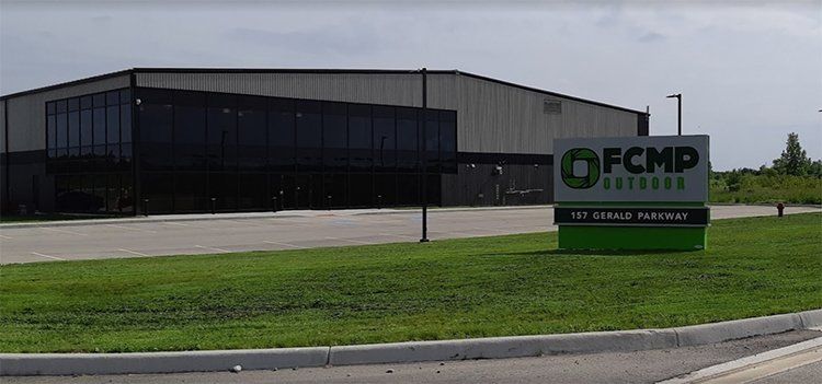 FCMP Outdoor exterior sign at the multi-story steel building project